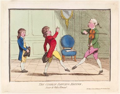 The German dancing master' (Jansen) by James Gillray