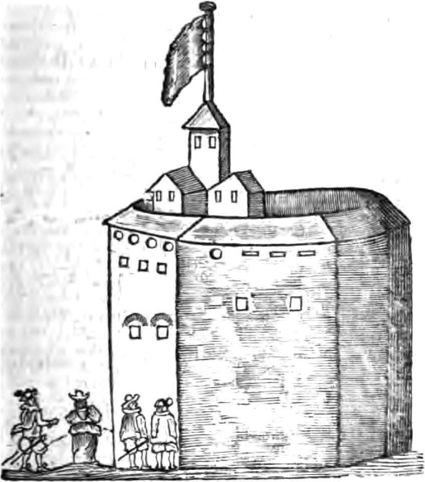 The Globe Theatre from the Long Antwerp View of London