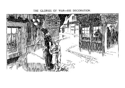 The glories of war— his decoration. - Luther D. Bradley