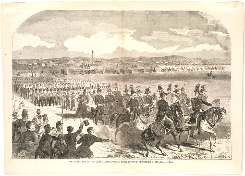 The Grand Review at Camp Massachusetts, near Concord, September 9, 1859 (Boston Public Library)