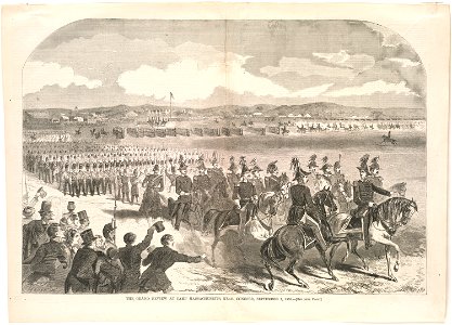 The Grand Review at Camp Massachusetts, near Concord, September 9, 1859 (Boston Public Library)