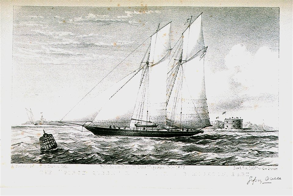 The Gipsy Queen R.Y.S. Sir H.B. Hoghton, Bart, Published in Hunt's Yachting Magazine July 1853 RMG PU6548