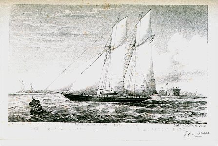 The Gipsy Queen R.Y.S. Sir H.B. Hoghton, Bart, Published in Hunt's Yachting Magazine July 1853 RMG PU6548