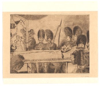 The Gendarmes, print by James Ensor, 1888, Prints Department, Royal Library of Belgium, S. II 79745