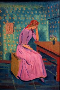 The Girl in the Cottage c, 1911 James Dickson Innes