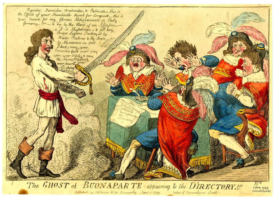 The ghost of Buonaparte appearing to the directory!!! (BM 1868,0808.6810)