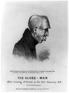 The globe-man after hearing of the vote on the Sub-Treasury bill LCCN2008661316