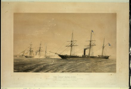 The great naval duel between the Alabama and the Kearsarge off Cherbourg LCCN2003688793