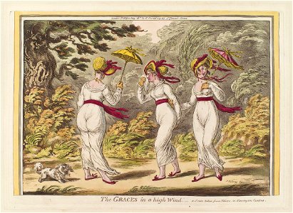 The graces in a high wind by James Gillray