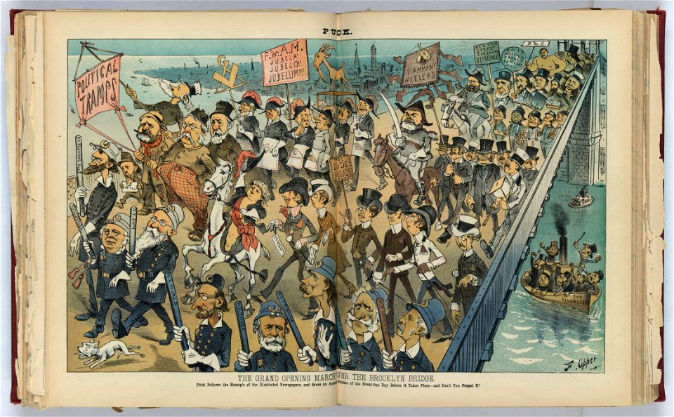 The grand opening march over the Brooklyn Bridge - F. Opper. LCCN2012645476