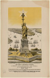 The great Bartholdi statue, Liberty enlightening the world with the world renowned and beautiful Star Lamp. LCCN2005687023