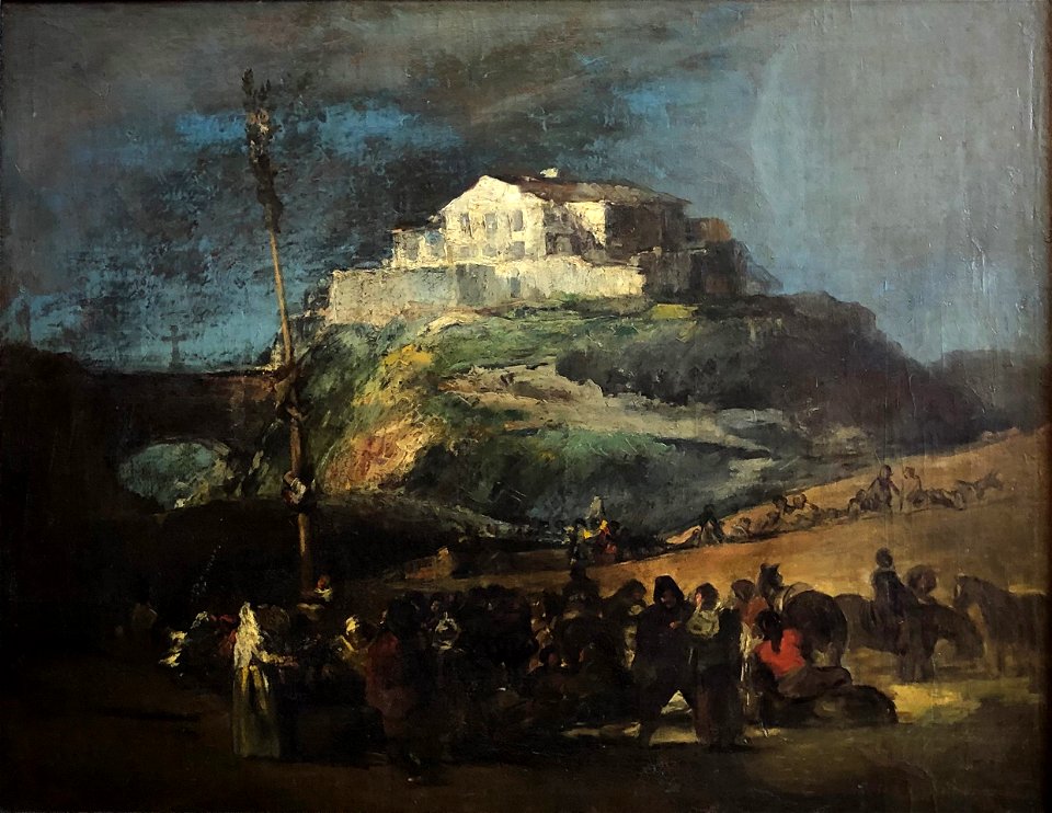 The Greasy Pole (La cucaña) por Francisco de Goya