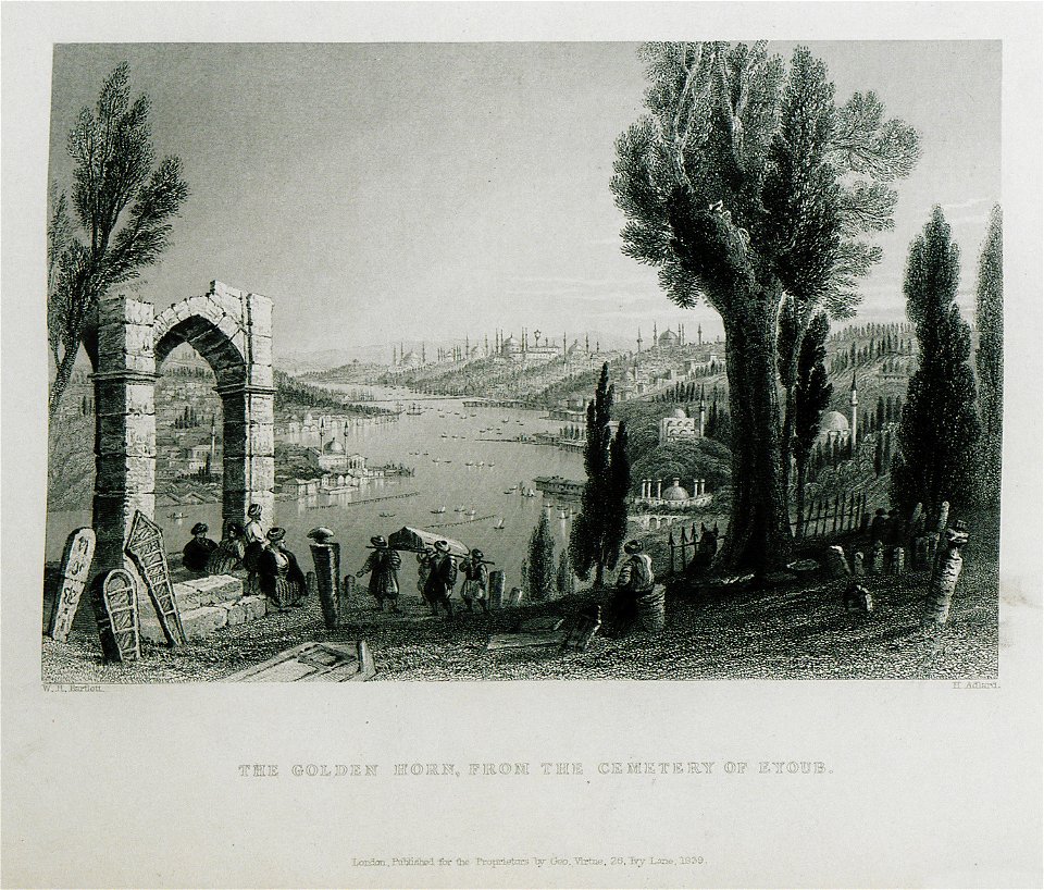 The Golden Horn, from the cemetery of Eyoub - Pardoe Julia - 1838