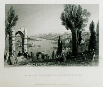 The Golden Horn, from the cemetery of Eyoub - Pardoe Julia - 1838