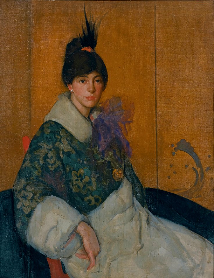 The green cloak, by William Penhallow Henderson