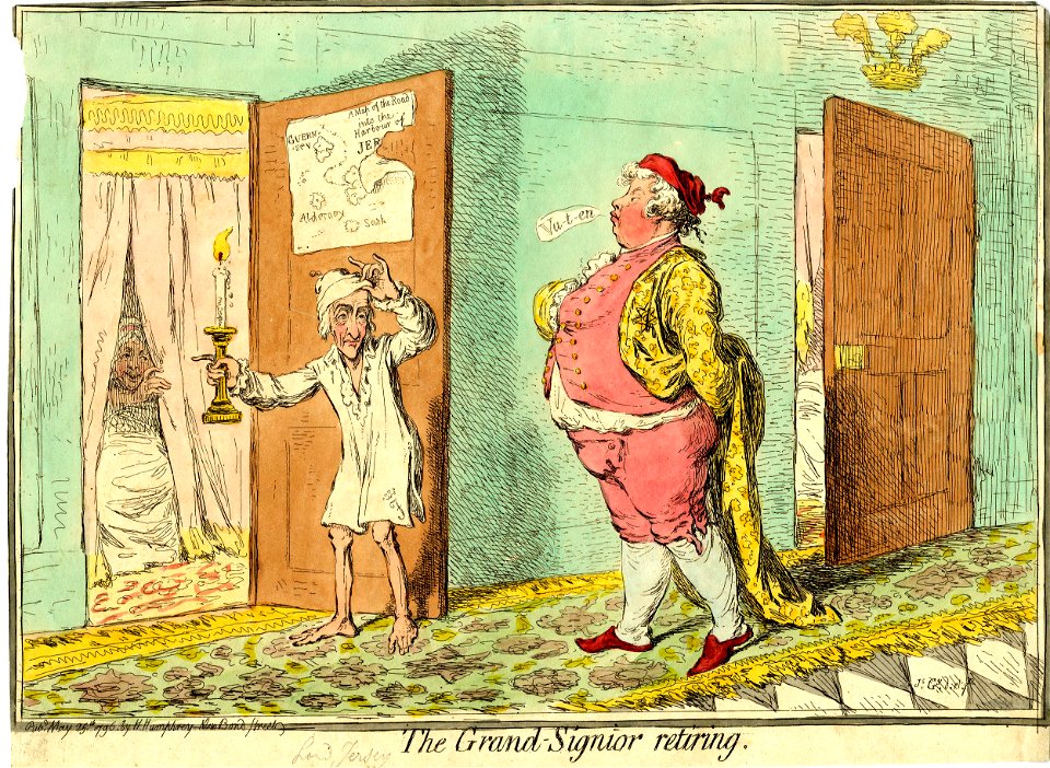 The Grand-Signior retiring. (BM 1868,0808.6537)