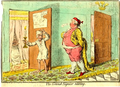 The Grand-Signior retiring. (BM 1868,0808.6537)
