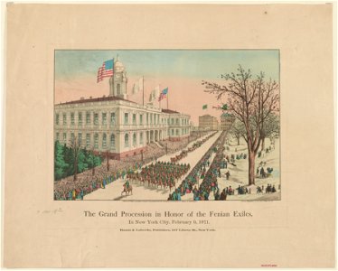 The grand procession in honor of the Fenian exiles, in New York City, February 9, 1871 LCCN2013645242