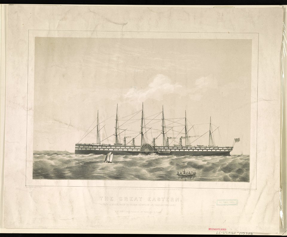 The Great Eastern - photo. by Whipple & Black ; J.H. Bufford's lith., Boston. LCCN92513166