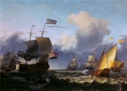 The handover of command to Admiral de Ruyter off the coast of Texel, by Ludolf Bakhuizen