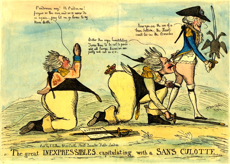 The Great Inexpressibles capitulating with a Sans Culotte (BM 1948,0214.455)