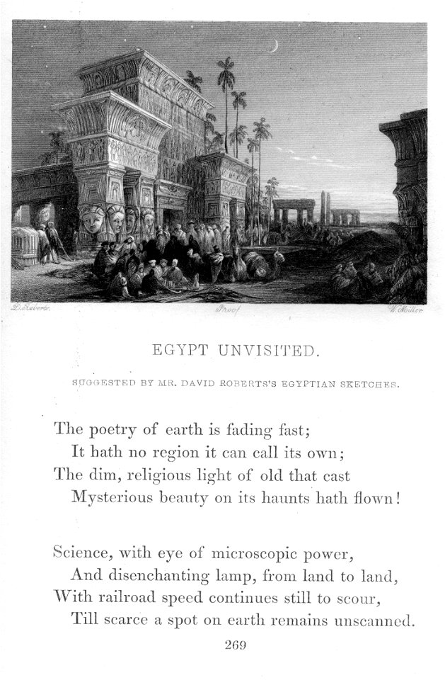 The Halt in the Desert engraving by William Miller after D Roberts RA 