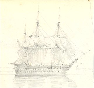 The HMS 'Sans Pareil' in Besika Bay, 3 October 1853 (cropped)