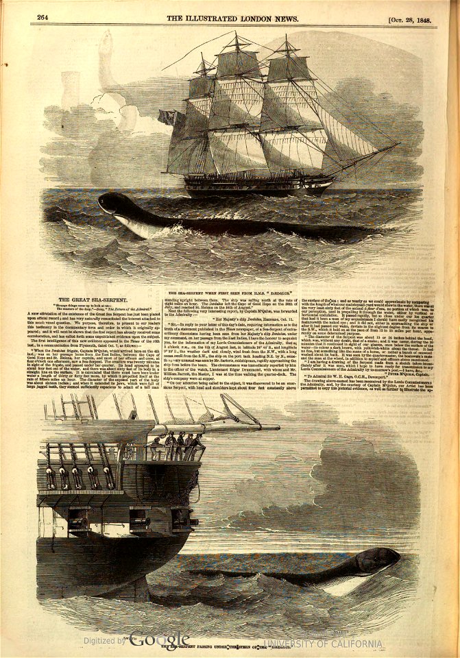 The Great Sea-Serpent - ILN 1848