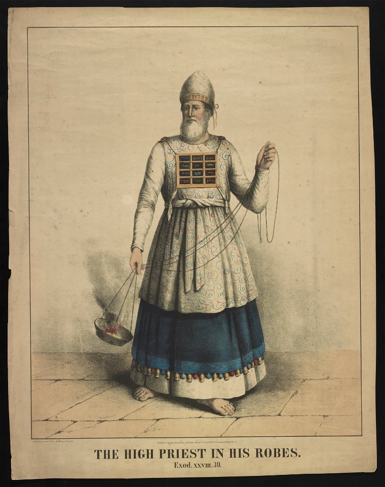 The high priest in his robes. Exod. xxviii. 39 - lith'y. of A. Kollner Phila ; H. Camp's lith'c. press. LCCN2013650017