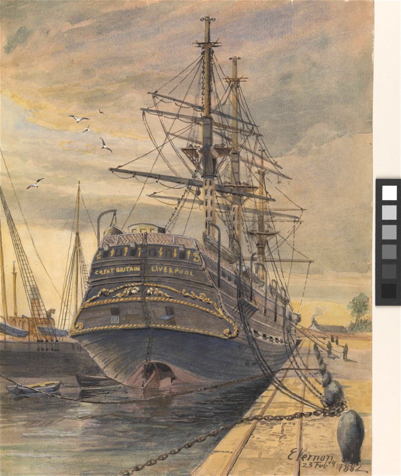 The Great Britain lying off Liverpool without engines RMG PY0238