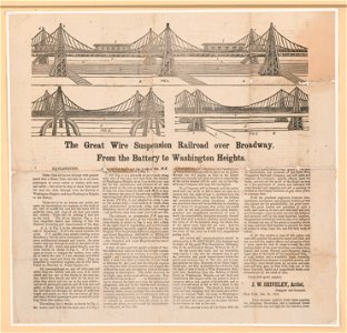 The great wire suspension railroad over Broadway, from the battery to Washington Heights LCCN2003677750