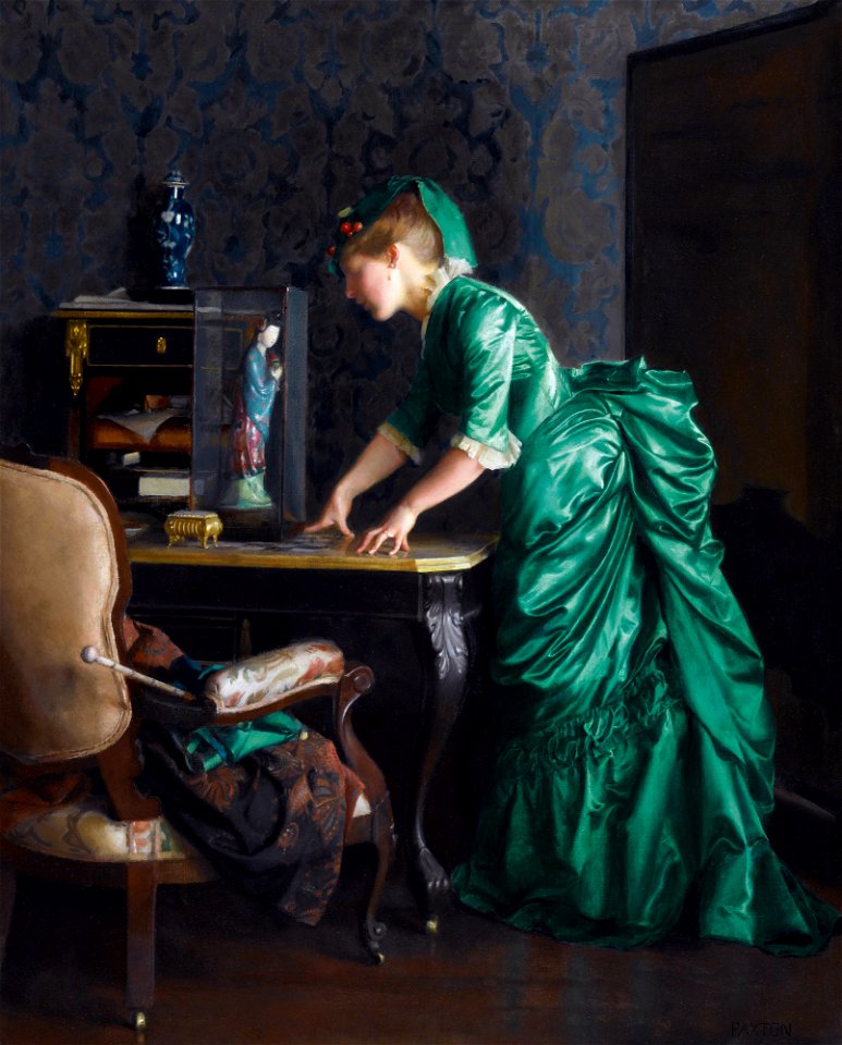 The green dress, by William McGregor Paxton
