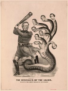 The Hercules of the Union, slaying the great dragon of secession LCCN2003674572