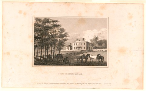 The hermitage - drawn by T. Birch, from a description funished by a friend at Washington, D.C. ; engraved by J.W. Steel. LCCN2012649669