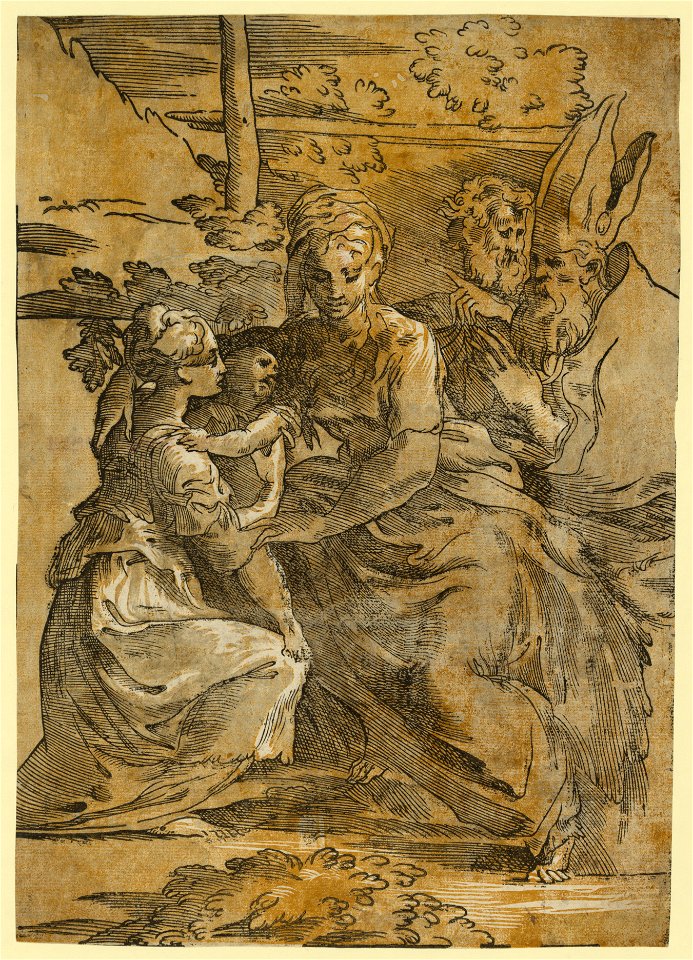 The holy family with St. Margaret and a bishop LCCN2008678929