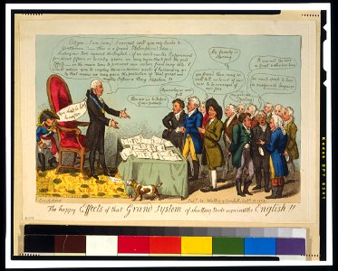 The happy effects of that grand systom (sic) of shutting ports against the English!! - Cruikshank. LCCN99401790. Free illustration for personal and commercial use.