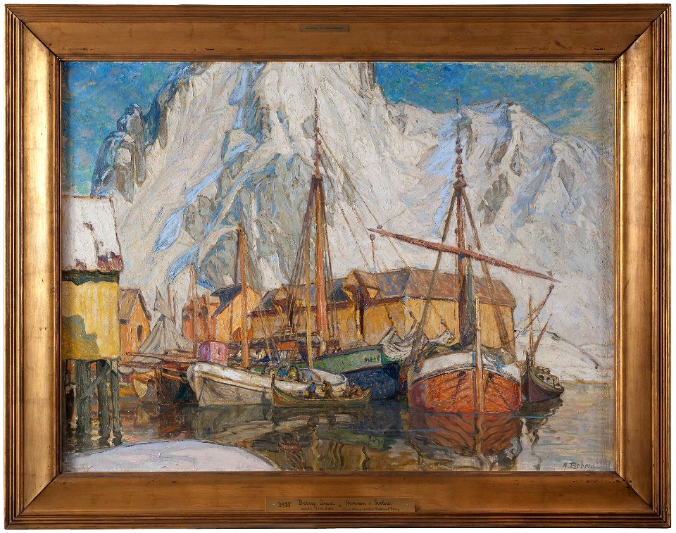 The Harbour at Svolvaer, Lofoten (Anna Boberg) - Nationalmuseum - 21039