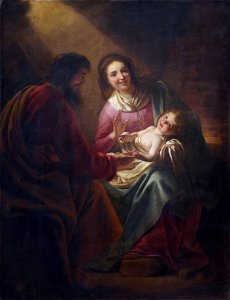 The Holy Family, by Gerard van Honthorst. Free illustration for personal and commercial use.