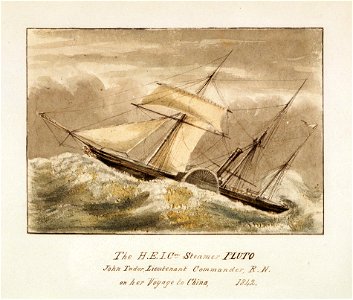 The H.E.I. Cos- Steamer Pluto John Tudor, Lieutenant Commander, R.N on her Voyage to China, 1842 RMG PU6713