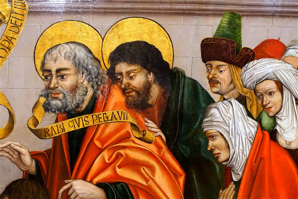 The Healing of Blind Bartimaeus by Fernando Gallego workshop, detail, 1480-1488, oil on panel - University of Arizona Museum of Art - University of Arizona - Tucson, AZ - DSC08347