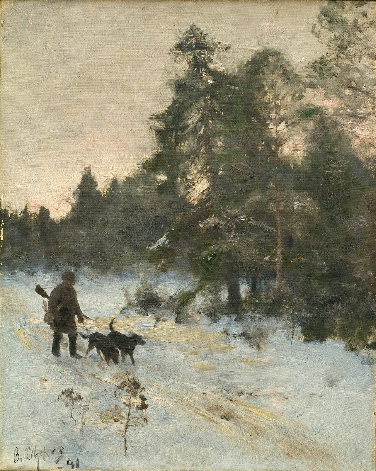 The Hunter (Bruno Liljefors) - Nationalmuseum - 23461