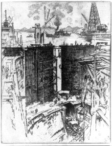 The guard gate (under construction), Gatun Lock, Panama LCCN2003665392