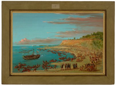 The Griffin Entering the Harbor at Mackinaw C17070
