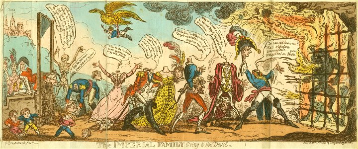 The IMPERIAL FAMILY Going to the Devil (NAPOLEON 163). Free illustration for personal and commercial use.