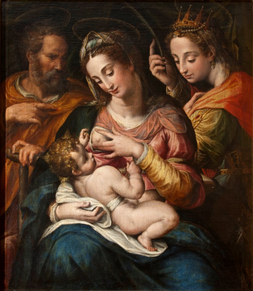The Holy Family with St Catherine (Giulio Cesare Procaccini) - Nationalmuseum - 17125