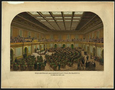 The House of Representatives, U.S. Capitol, Washington, D.C. - lith. by E. Sachse & Co. LCCN98507527