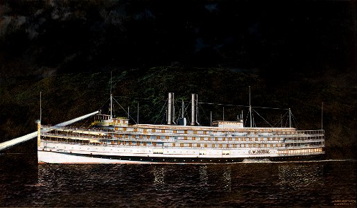 The Hudson River Paddlewheel Steamer C. W. Morse, by Antonio Jacobsen