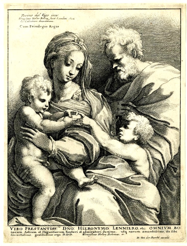 The Holy Family by Wenceslaus Hollar 1642