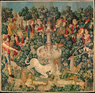 The Hunt of the Unicorn Tapestry 1. Free illustration for personal and commercial use.