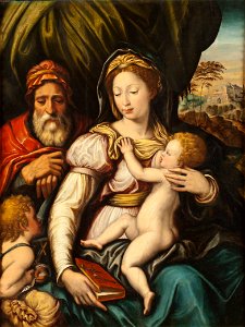The Holy Family with the Infant St John - Nationalmuseum - 17123. Free illustration for personal and commercial use.